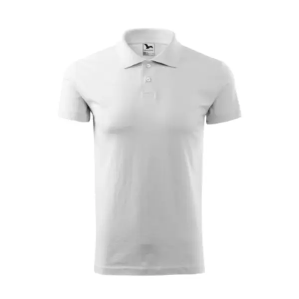 Tricou Polo Single J. - TPO1 Alb-Barbat, S