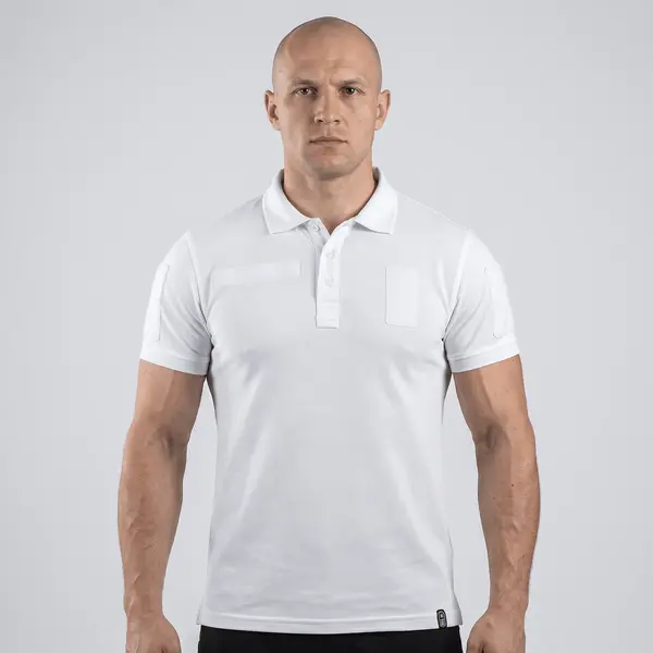 Tricou polo tactic M-TAC - ALB / M