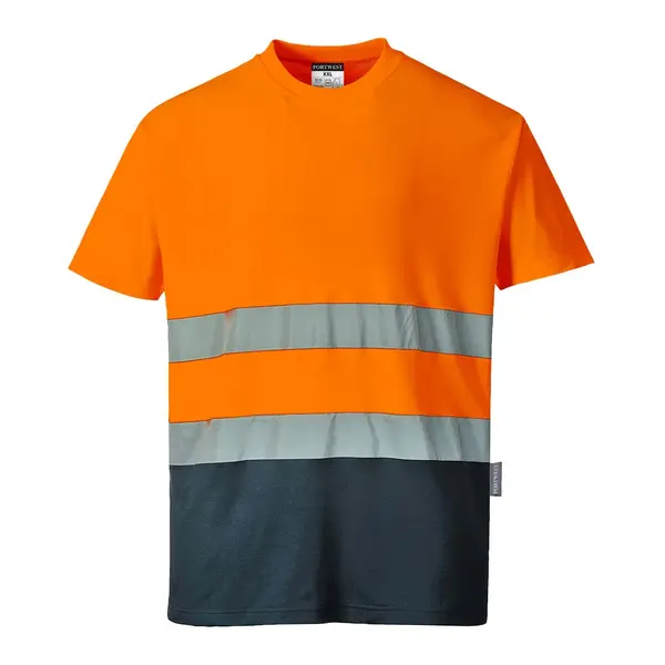 Tricou protectie reflectorizant portocaliu/navy Portwest Hi-Vis Marime 2XL Tricou protectie reflectorizant portocaliu/navy Portwest Hi-Vis Marime 2XL