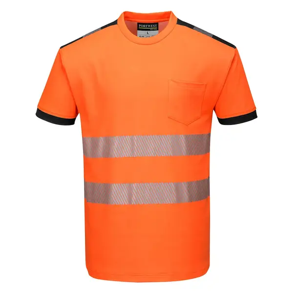 Tricou protectie reflectorizant portocaliu/negru Portwest Hi-Vis Marime XS Tricou protectie reflectorizant portocaliu/negru Portwest Hi-Vis Marime XS