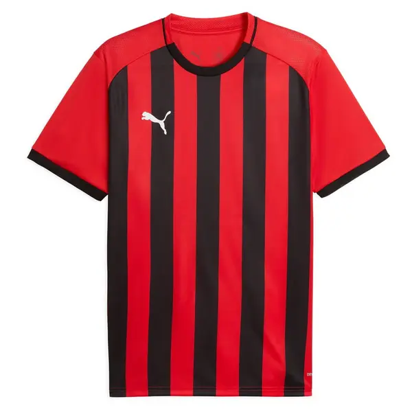 Tricou Puma teamLIGA26 Striped Copii - 11 Red-Black, 152