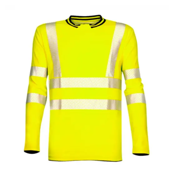 Tricou reflectorizant galben cu maneca lunga, Ardon Signal L, GALBEN FLUO