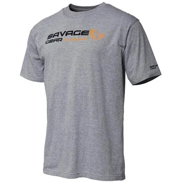 Tricou Signature Logo Gri Melange Marime S