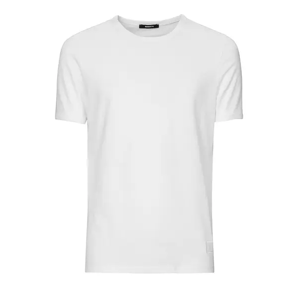 Tricou slim alb guler rotund bumbac 100% Xl