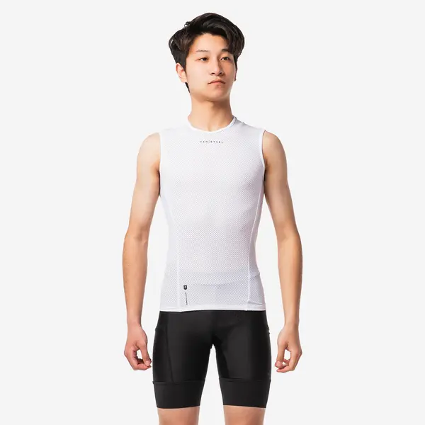 Tricou termic ciclism pe șosea EDR Alb Bărbați