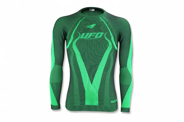 Tricou termic Ufo Plast Camo, cu maneca lunga, verde, XXL