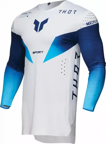 Tricou Thor SportMode Strike, culoare alb albastru, marime L