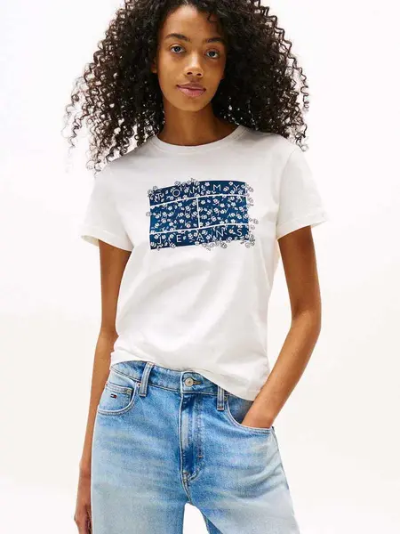 Tricou Tjw Reg Floral Flag