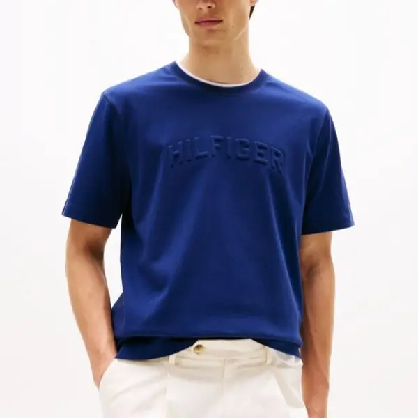Tricou Tommy Hilfiger HILFIGER ARCH EMBOSSED TEE