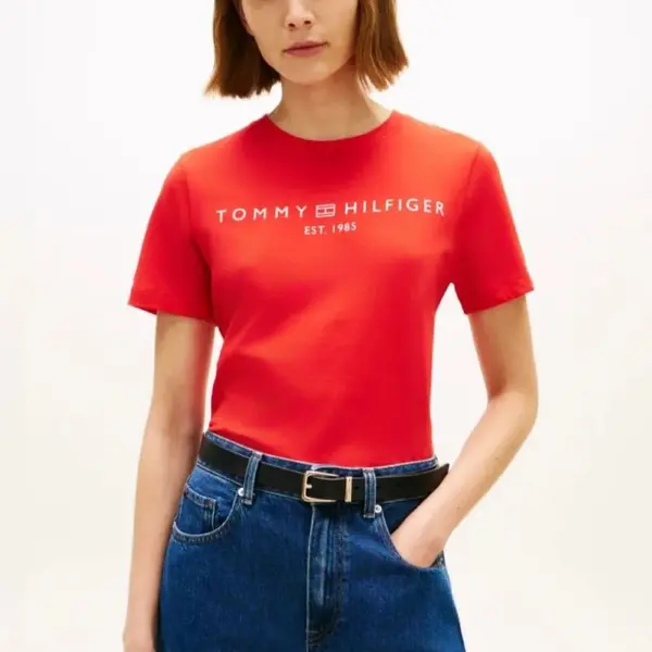 Tricou Tommy Hilfiger REG CORP LOGO C-NK SS