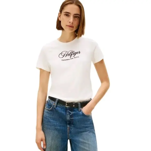 Tricou Tommy Hilfiger SCRIPT REG C-NK SS TEE