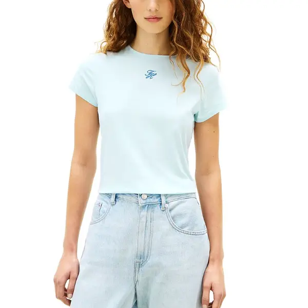 Tricou Tommy Hilfiger TH SCRIPT SLIM SS TEE