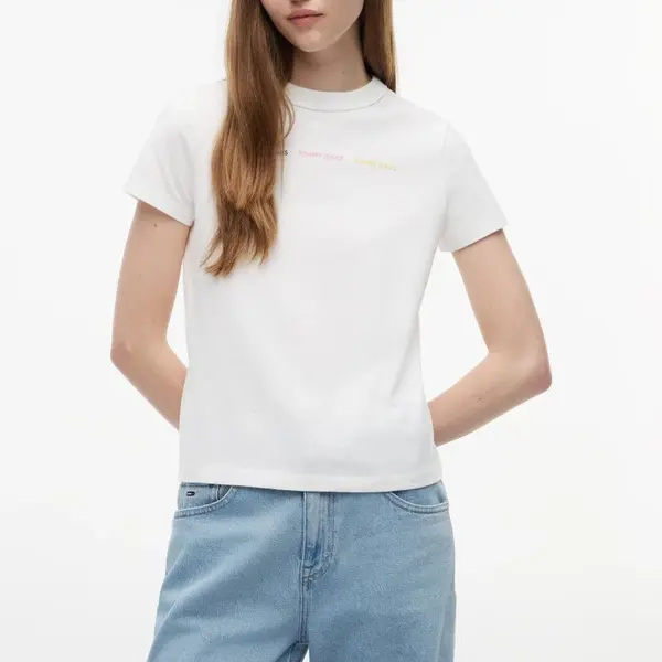 Tricou Tommy Hilfiger TJW REG TJ REPEAT WASH TEE