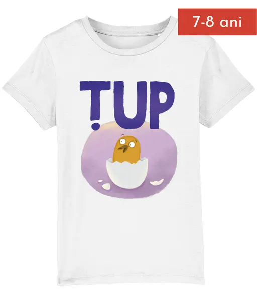 Tricou Țup alb 7-8 ani