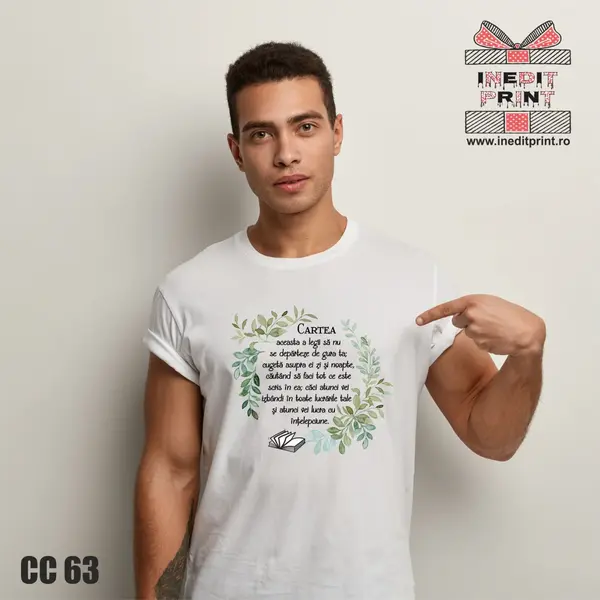 Tricou Verset Iosua 1:8 CC63 -