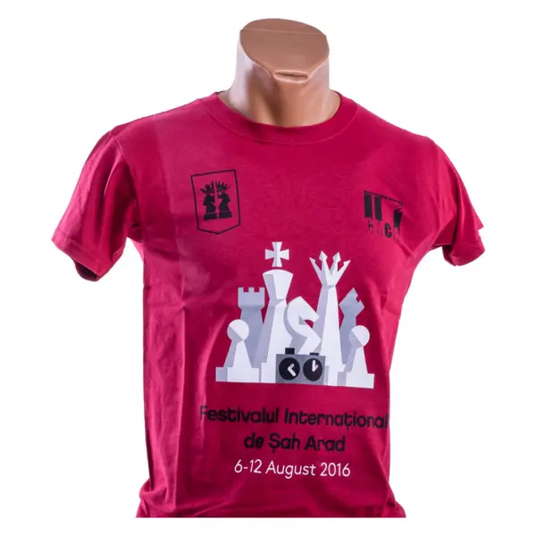 Tricou Visiniu -Festivalul International de sah Arad (6-12 August 2016)
