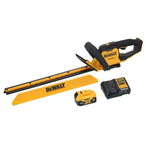 Trimmer gard viu DeWALT DCMHT564P1-QW cu deschidere 25mm, 1 acumulator 5Ah, incarcator 4Ah