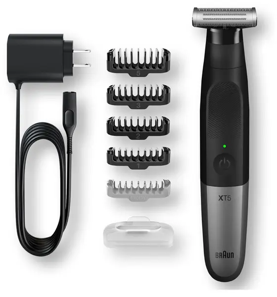 Trimmer pentru față și corp Braun - Series X XT5100, 1 cap de ras, gri/negru
