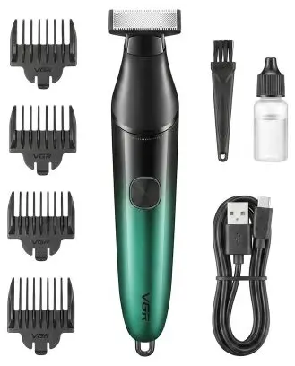 Trimmer pentru față și corp VGR - V-339, negru/albastru
