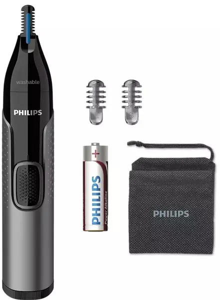 Trimmer pentru nas, urechi și sprâncene Philips - Series 3000 NT3650/16, gri