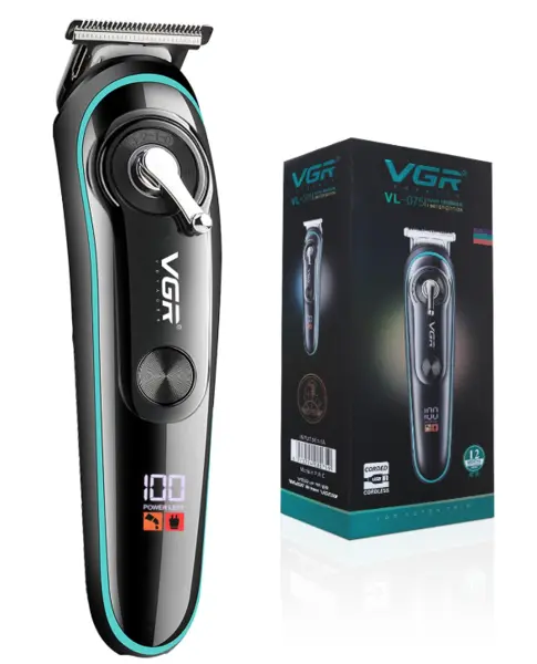 Trimmer profesional VGR V 075 cu afisaj LED si 4 piepteni