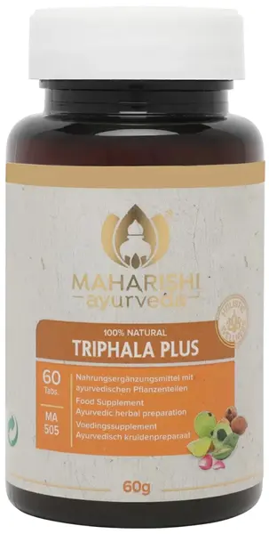 Triphala Plus pentru digestie bună, 60 tablete, Maharishi Ayurveda