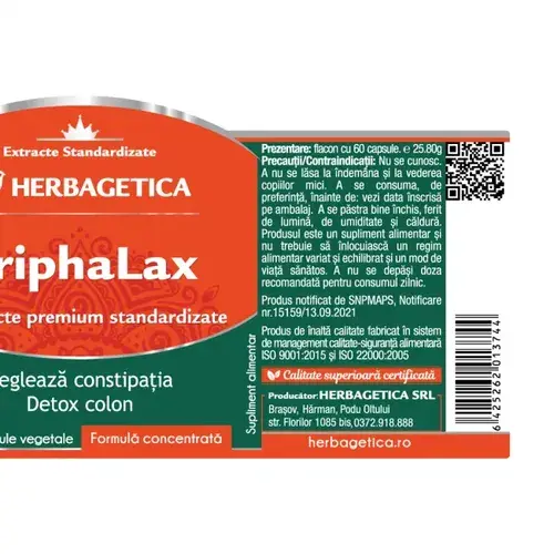 TriphaLax, 60 capsule | Herbagetica
