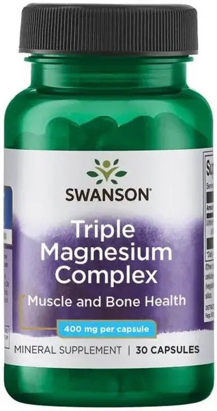 Triple Magnesium Complex, 400 mg, 30 capsule, Swanson
