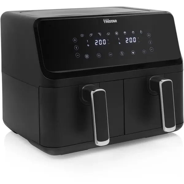 TRISTAR Friteuza cu aer cald Tristar cu cos dublu, FR-9026, Putere 2700W, Capacitate 8L, Negru