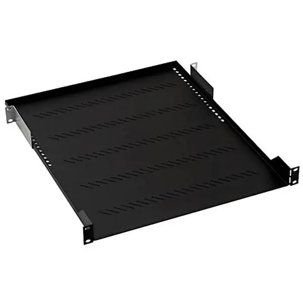 TRITON Raft fix perforat pentru rack 19inch, Triton 1U, max. 40kg, adancime 750mm, prinderi incluse, Negru