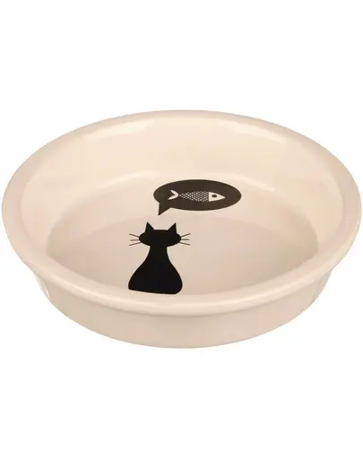 TRIXIE Castron din ceramica pentru pisici cu model pisica si peste, 0,25l / 13cm