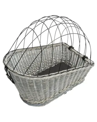 TRIXIE Coș pentru biciclete cu grătar 35 × 49 × 55 cm gri