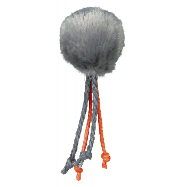 Trixie, minge cu clopoțel și sfoară, jucărie, pisici, pluș, multicolor, 4cm
