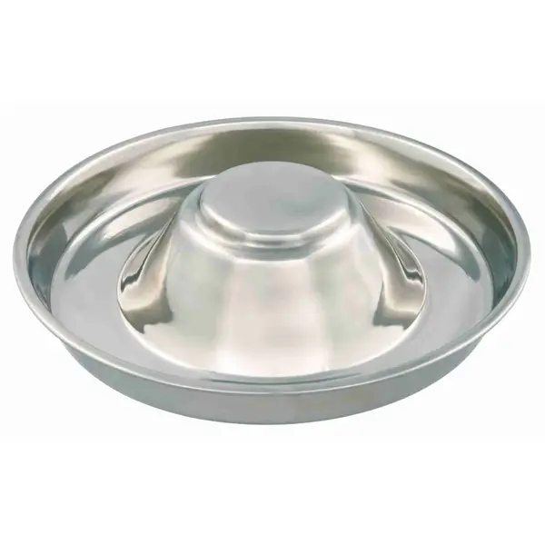 TRIXIE Puppy Bowl, castron câini, rotund, inox, argintiu, M-L(1.4l, ⌀29cm)