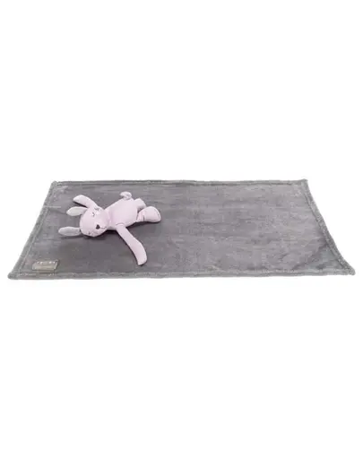 TRIXIE Set Junior patura si jucarie 75 x 50 cm, gri/liliac