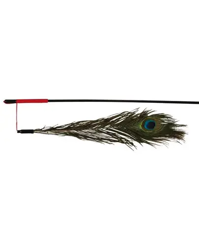 TRIXIE Undiță pentru pisici cu pene de păun 47 cm