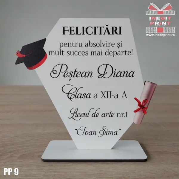 Trofeu personalizat Absolvent PP9