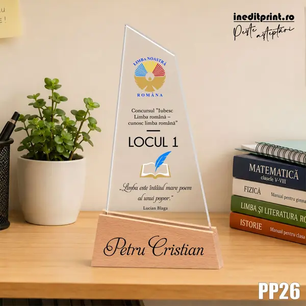 Trofeu personalizat Concurs Scolar PP26