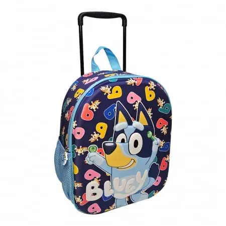 Troler 3D, 32x26x11cm, multicolor, bretele ajustabile si intarite, Miniplay, Bluey Engros