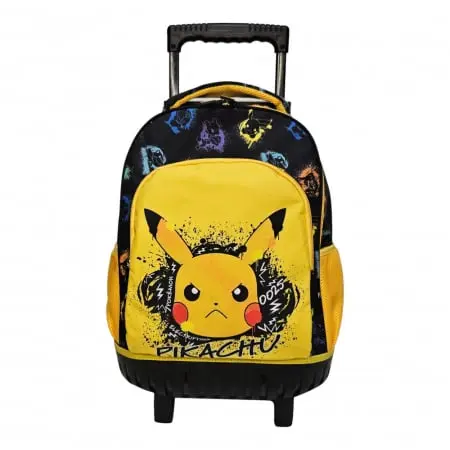 Troler galben cu bretele ajustabile si intarite, Grande, doua compartimente, 44x33x22 cm, Pokemon Engros