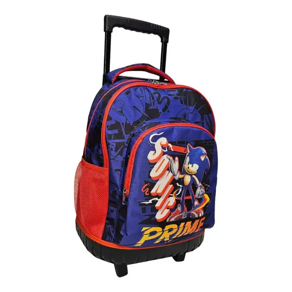 Troler multicolor cu bretele ajustabile si intarite, Grande, doua compartimente, 44x33x23 cm, Sonic Engros