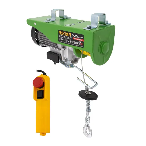 Troliu Electric palan Procraft TP500, 1020W, cu kit montare Greutate 500kg
