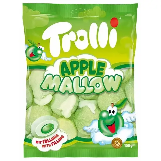 Trolli Apple Mallow 150 g – Marshmallow moi cu aromă de măr Engros