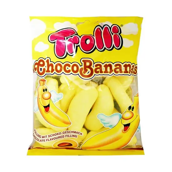 Trolli Mellow 150 g Choco Bananas – Bomboane cu Banane și Ciocolată Engros