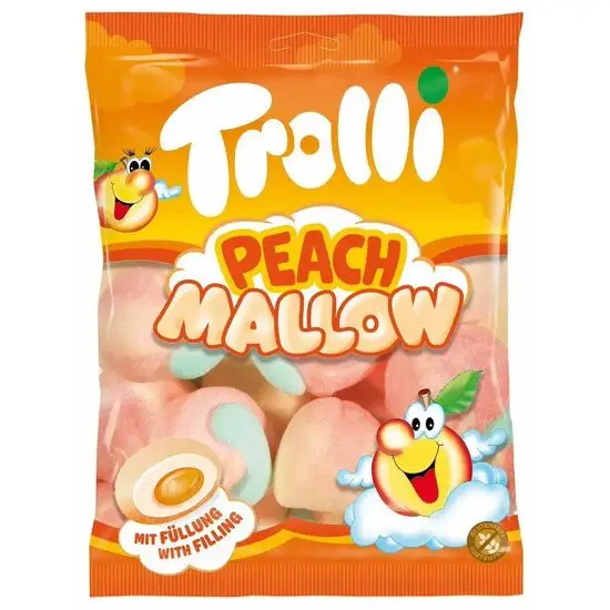 Trolli Peach Mallow 150 g – Marshmallow moi cu aromă de piersică Engros