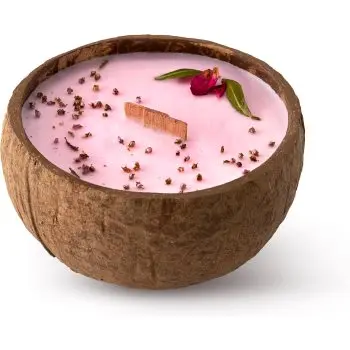 Tropicandle Plum, Rose & Patchouli lumânare parfumată cu fitil din lemn