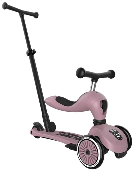 Trotinetă 2 în 1 pentru copii Scoot&Ride - Highwaykick 1 Push & Go, Wildberry