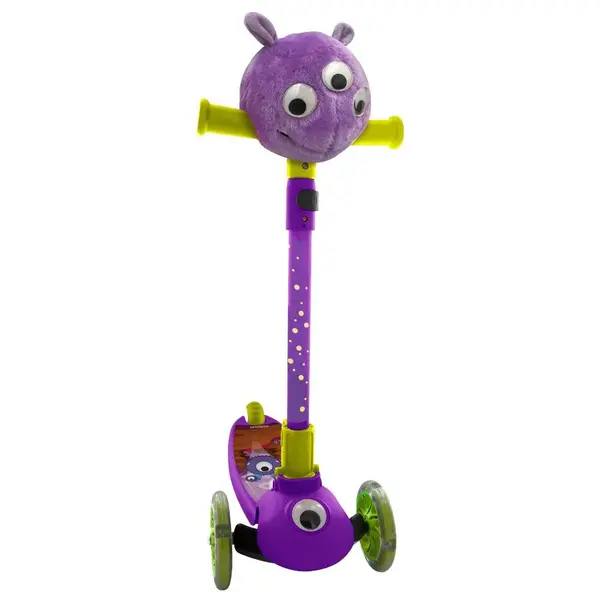 Trotineta cu 3 roti si animalut de plus K3YRIDERS Monster Eyes Purpy
