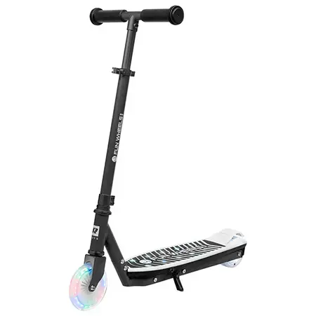 Trotineta electrica Fun Wheels LIGHT pentru copii, viteza maxima de 8 km/h, autonomie 6km, 50 W, IPX4, Negru