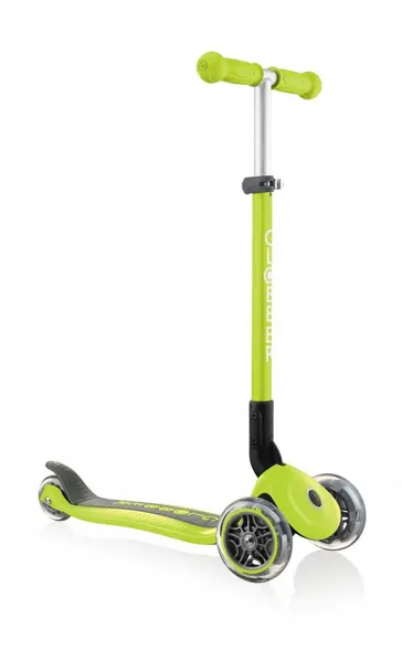 Trotineta Globber Primo verde, pliabila, ghidon reglabil, platforma antiderapanta, greutate suportata 50 kg, varsta 3 ani+